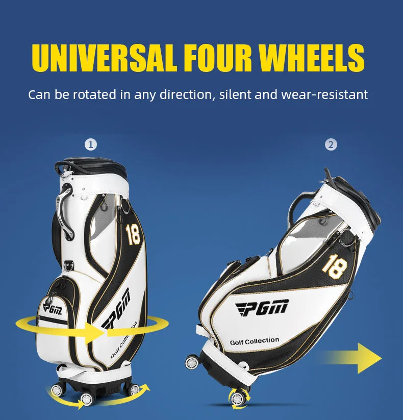 PGM QB100 golf flight travel bag premium microfiber leather waterproof golf bag