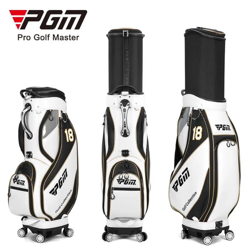 PGM QB100 golf flight travel bag premium microfiber leather waterproof golf bag