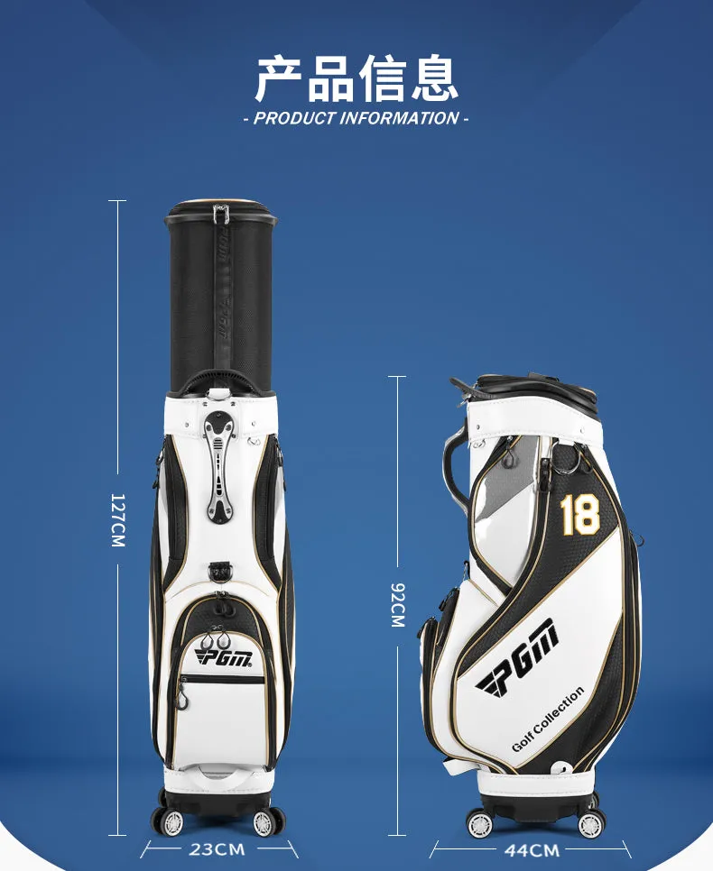 PGM QB100 golf flight travel bag premium microfiber leather waterproof golf bag