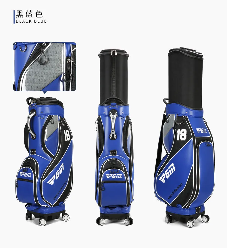 PGM QB100 golf flight travel bag premium microfiber leather waterproof golf bag