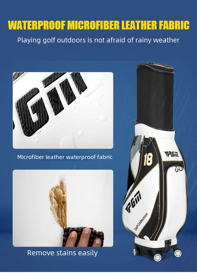 PGM QB100 golf flight travel bag premium microfiber leather waterproof golf bag
