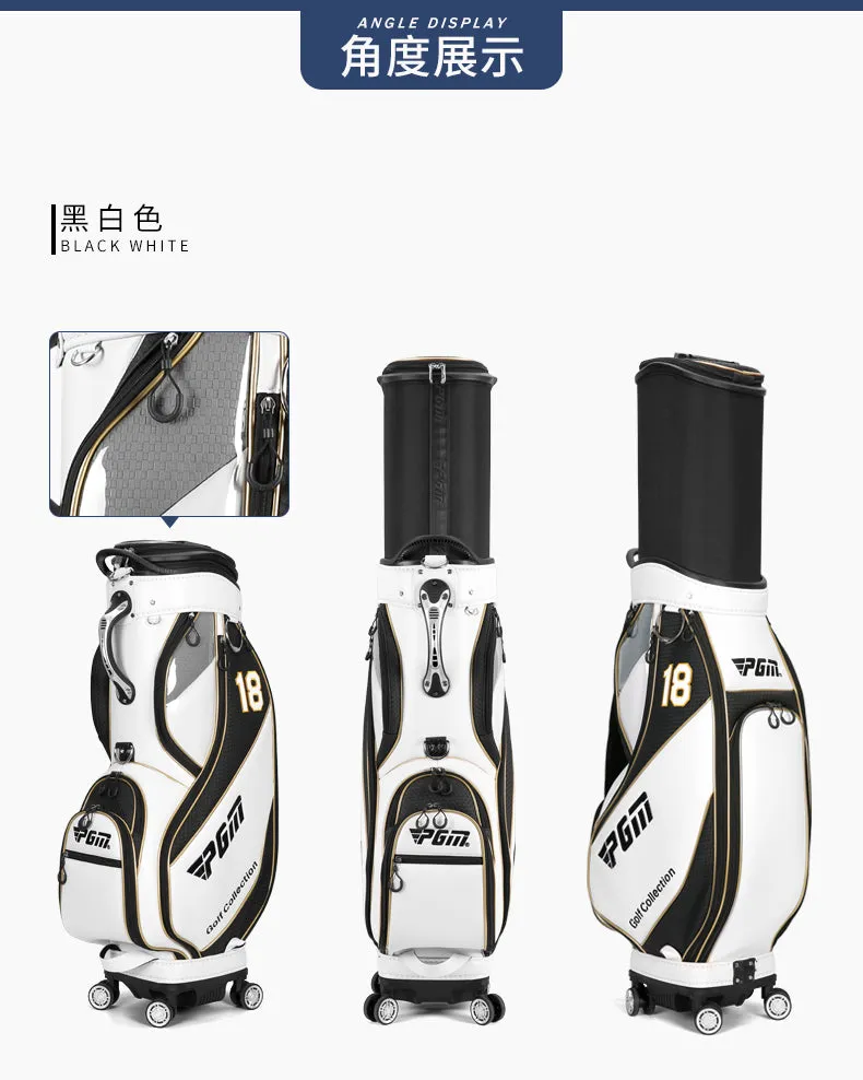 PGM QB100 golf flight travel bag premium microfiber leather waterproof golf bag
