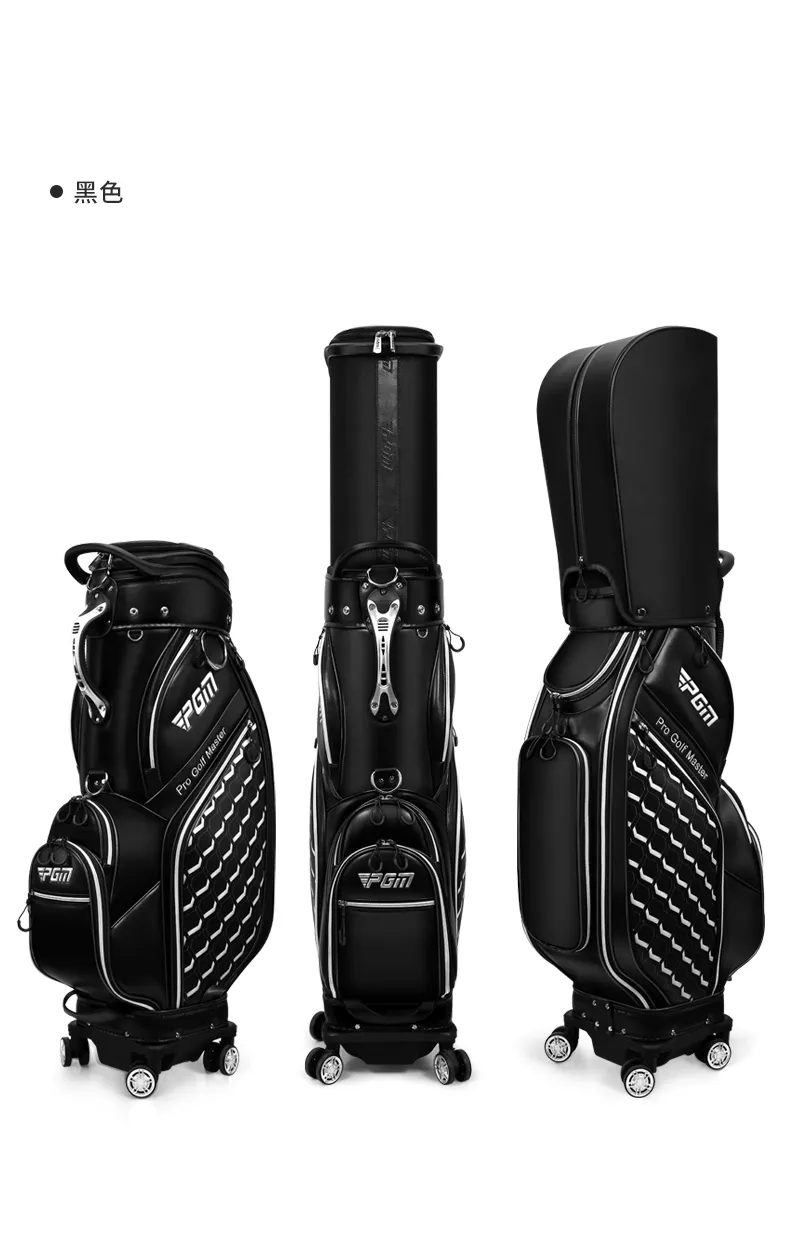 PGM QB129 2022 luxury golf bag microfiber leather travel funky golf bag with wheel
