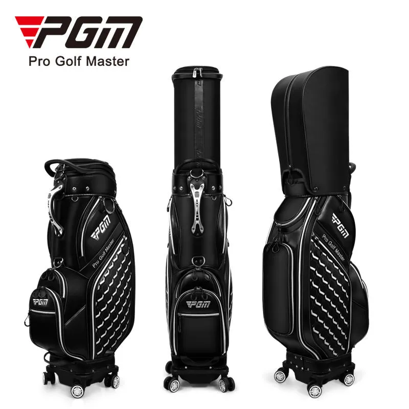 PGM QB129 2022 luxury golf bag microfiber leather travel funky golf bag with wheel