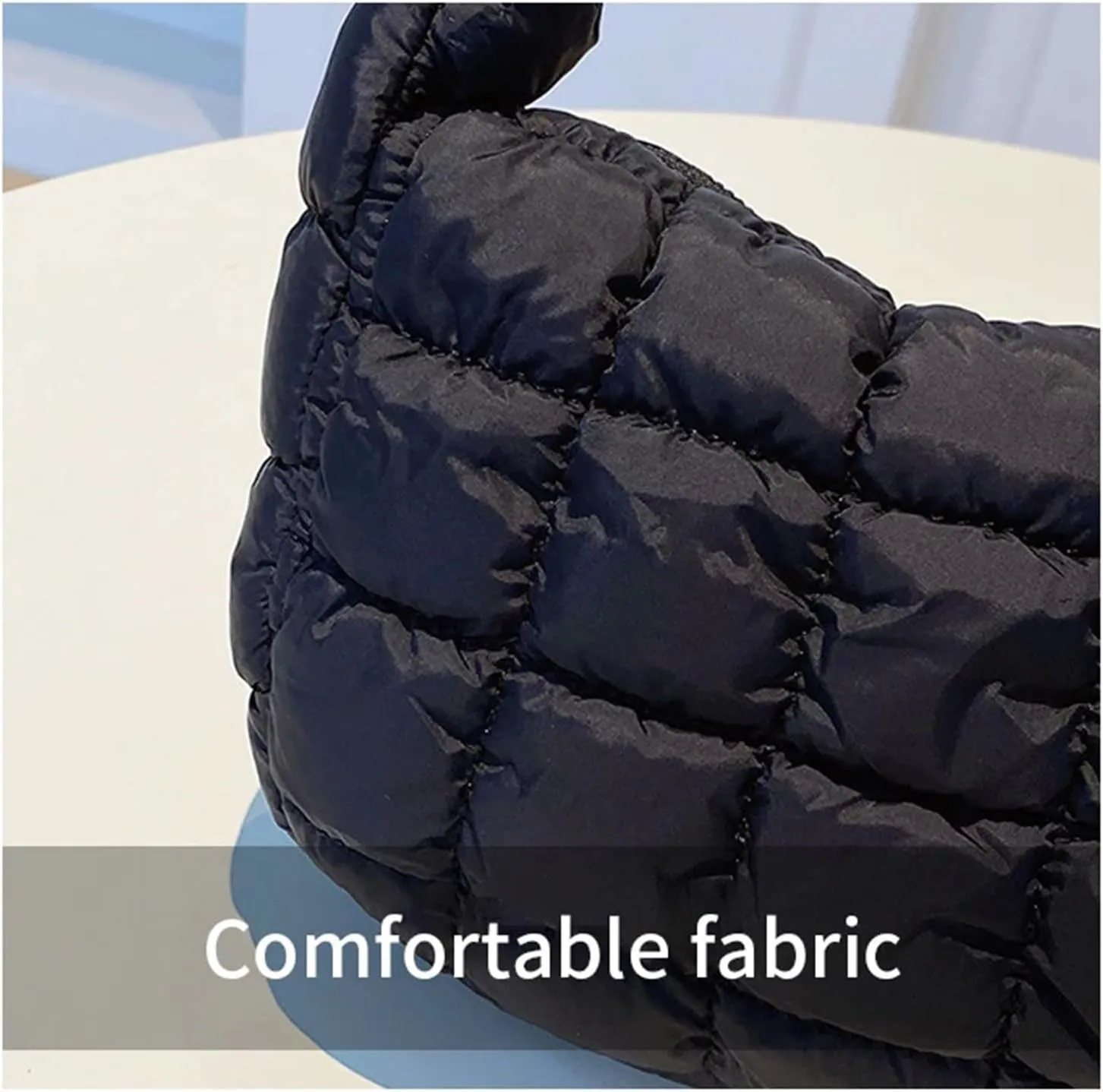 Puffer Tote Bag Fashion Quilted Shoulder Bags For Women Handbag Mini Cloud Pleated Bags Puffer Dumpling Bag(Purple)