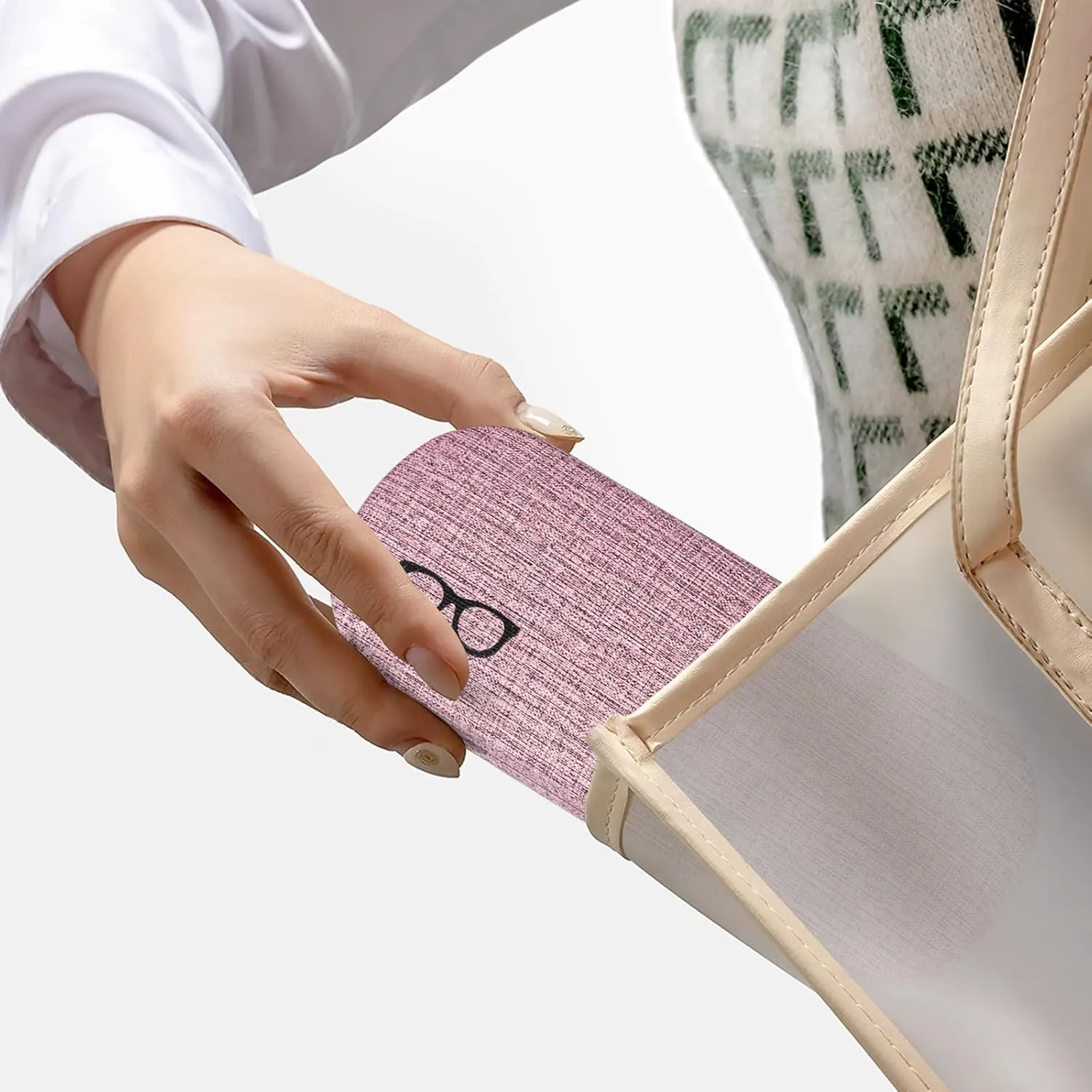 RayLove Hard Shell Glasses Case, PU leather Eyeglass Case Comes with a Pouch & Cleaning Cloth