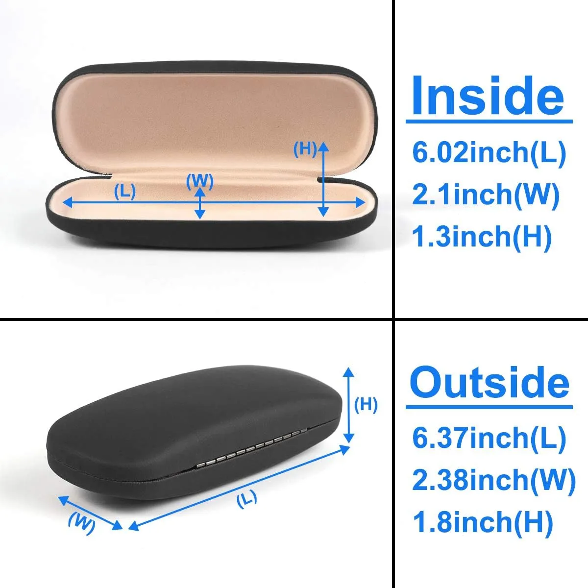 RayLove Unisex Hard Shell Eyeglasses Cases, Protective Case For Glasses