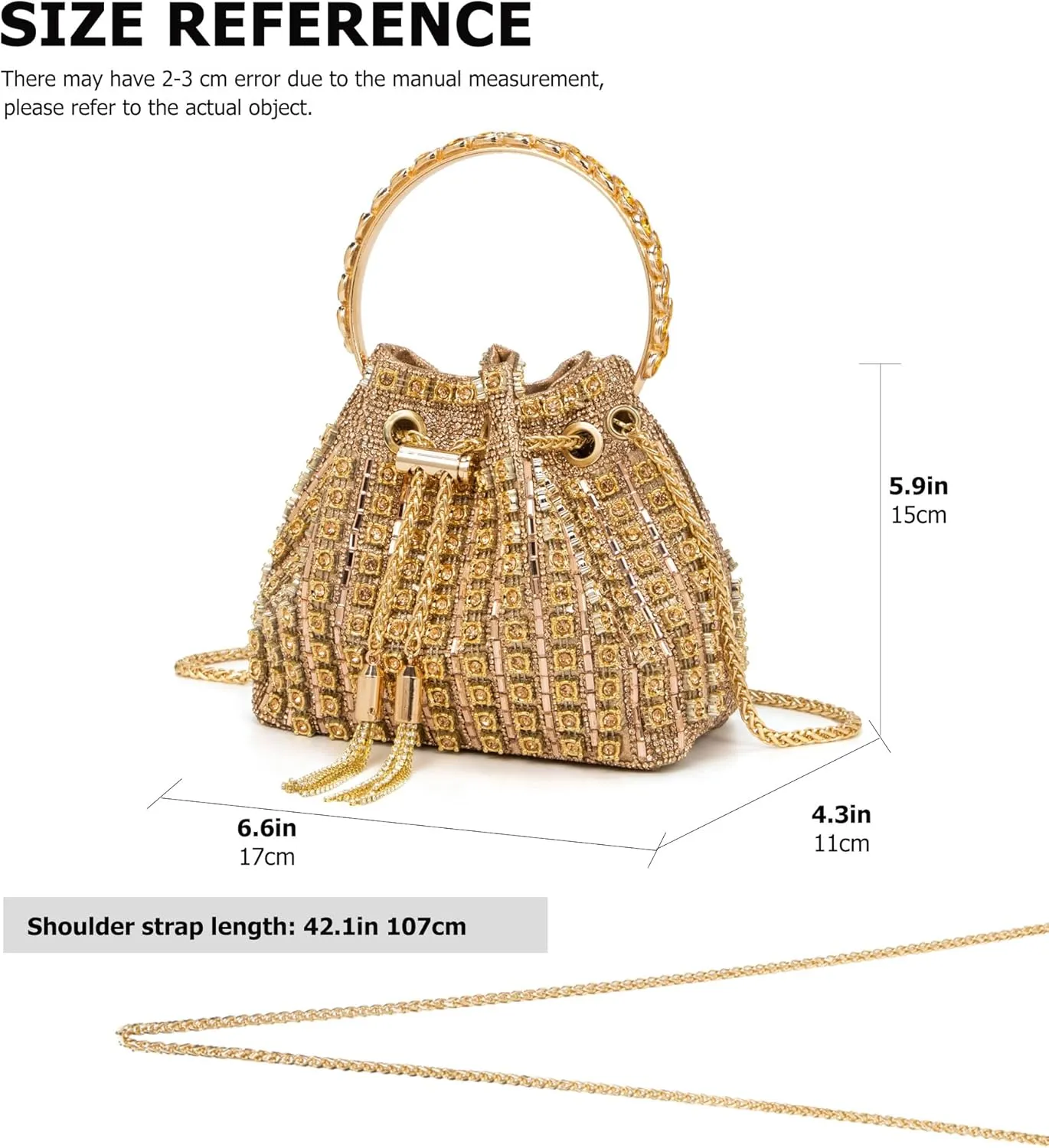 Sparkly Diamond Evening Bag Clutch Purses for Women Rhinestone Purse Glitter Handbag for Party Prom Cocktail Wedding