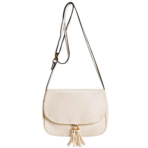 Sweet Women Girls Shoulder Bag Synthetic Leather Fringe Bag Cross Body Message Bag