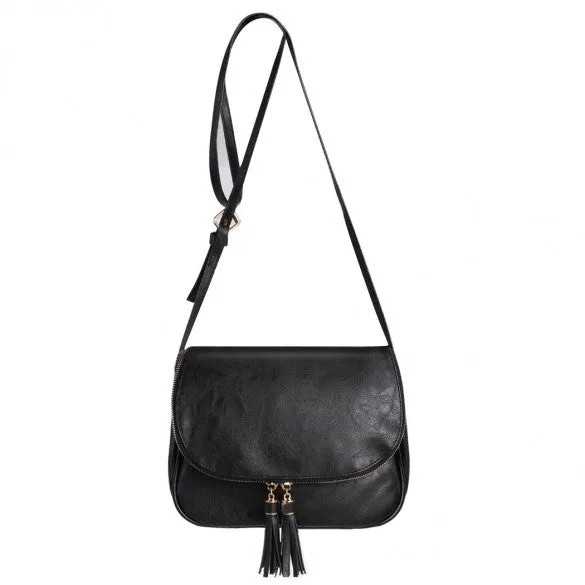 Sweet Women Girls Shoulder Bag Synthetic Leather Fringe Bag Cross Body Message Bag