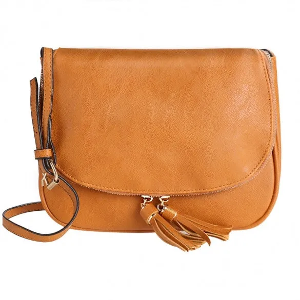 Sweet Women Girls Shoulder Bag Synthetic Leather Fringe Bag Cross Body Message Bag