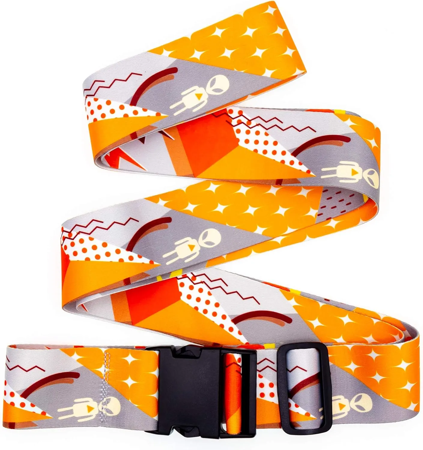 Teeoff Luggage Straps Suitcase Belts Travel Bag Accessories Adjustable 220CM (Geometric ET- 2 Pack)
