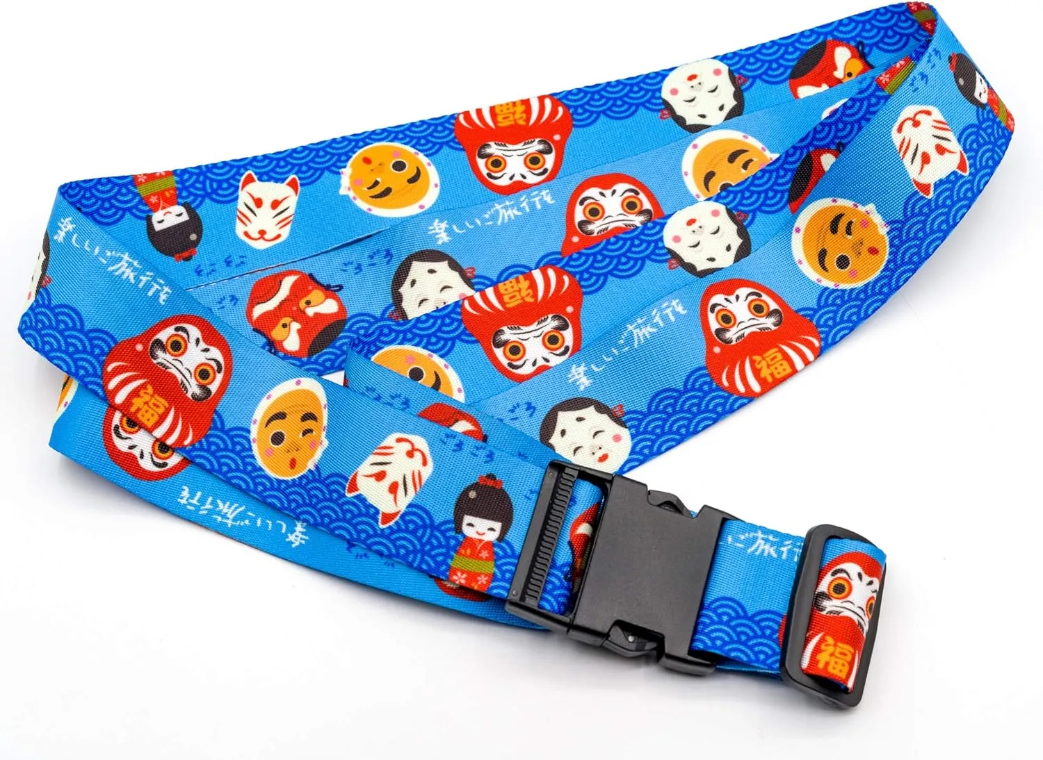 Teeoff Luggage Straps Suitcase Belts Travel Bag Accessories Adjustable 220CM (Japanese Mascot - 2 Pack)