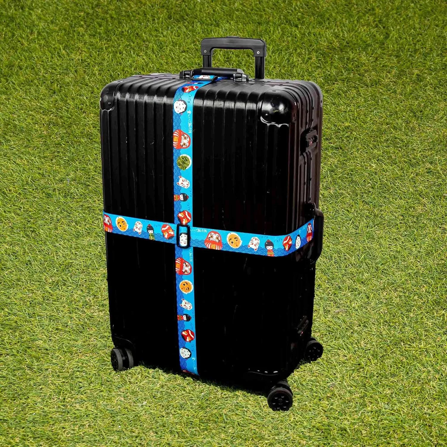 Teeoff Luggage Straps Suitcase Belts Travel Bag Accessories Adjustable 220CM (Japanese Mascot - 2 Pack)
