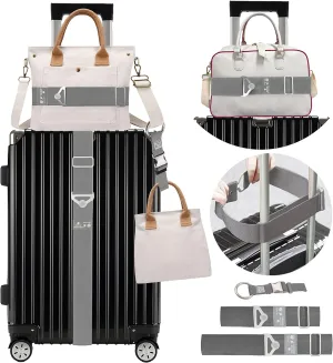 Travel Belt for Luggage, 3PCS Luggage Strap,Luggage Straps Over Handle for Carry On Bag -Adjustable Add a Bag Luggage Belt,Airport Travel Accessories for Women & Men