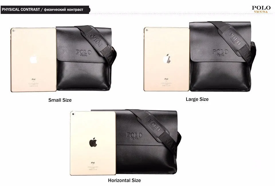 VICUNA POLO Famous Brand Leather Men Bag Casual Business Leather Mens Messenger Bag Vintage Men's Crossbody Bag bolsas male