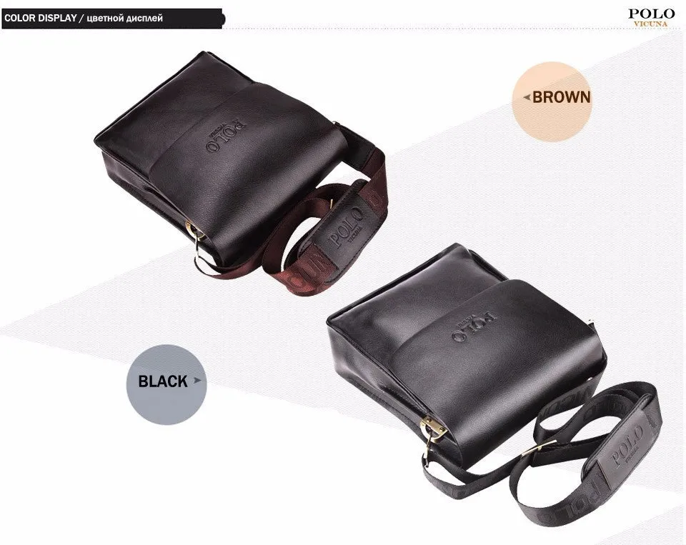 VICUNA POLO Famous Brand Leather Men Bag Casual Business Leather Mens Messenger Bag Vintage Men's Crossbody Bag bolsas male