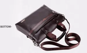 VICUNA POLO Promotion Simple Dot Famous Brand Business Men Briefcase Bag Luxury Leather Laptop Bag Man Shoulder Bag bolsa maleta