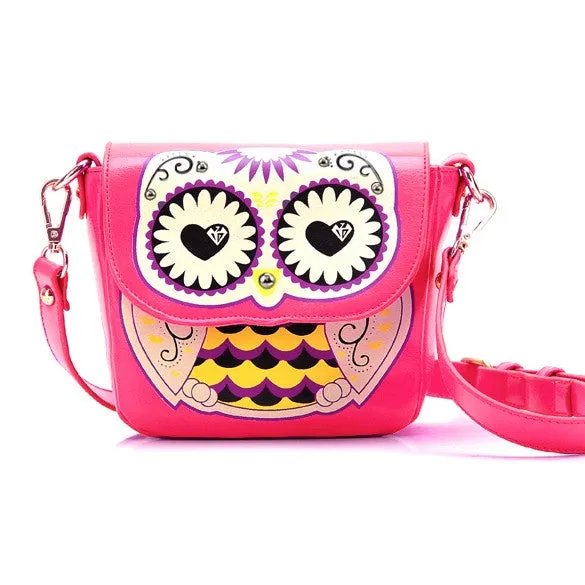 Women Handbag Cartoon Owl Shoulder Bag Messenger Bag