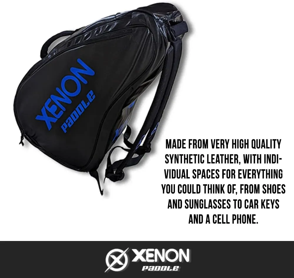 Xenon Platform Tennis Paddle Bag | Mens & Womens Backpack | Holds 2 Paddles plus Gear | Ventilated Shoe & Clothing Compartment | Padded Adjustable Shoulder Straps | Grip Handles